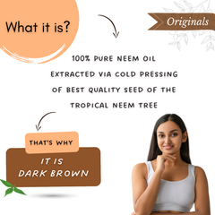 Neem Oil for Skin Infections, Remedy for Hair Lice | Cold Pressed, 100% Pure & Natural