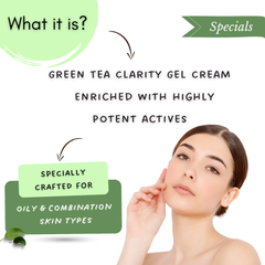 Green Tea Clarity Acne Salicylic Acid Gel for Anti Acne, Pimples & Scar Removal Cream