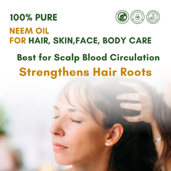 Neem Oil for Skin Infections, Remedy for Hair Lice | Cold Pressed, 100% Pure & Natural