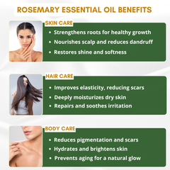 Rosemary Essential Oil for Hair Growth, Skin and Aromatherapy