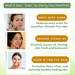 Green Tea Clarity Face Mask for Clarifying Oily and Acne Prone Skin
