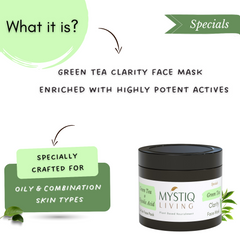 Green Tea Clarity Face Mask for Clarifying Oily and Acne Prone Skin