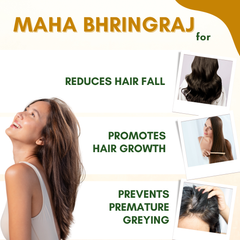 Maha Bhringraj Hair Oil for Hair Growth, Anti-Hair Fall, Anti-Dandruff