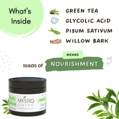 Green Tea Clarity Face Pack and Gel Cream for for Anti Acne Pimple Treatment | Clarifies Skin, Removes Acne Marks