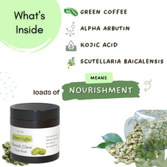 Green Coffee Blemish Clear Face Pack/Mask for Brightening, Tan Removal and Glowing Skin