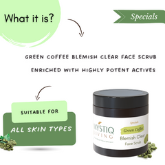 Green Coffee Blemish Clear Scrub for Men and Women | Exfoliating Scrub for Pigmentation & Dark Spots