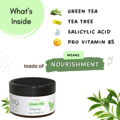 Green Tea Clarity Gel Cream for Pimple Removal and Hydrating Gel for Marks , acne , oily skin moisturiser