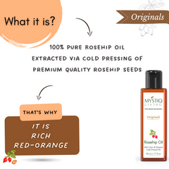 cold pressed oil extracted from premium quality rosehip seeds