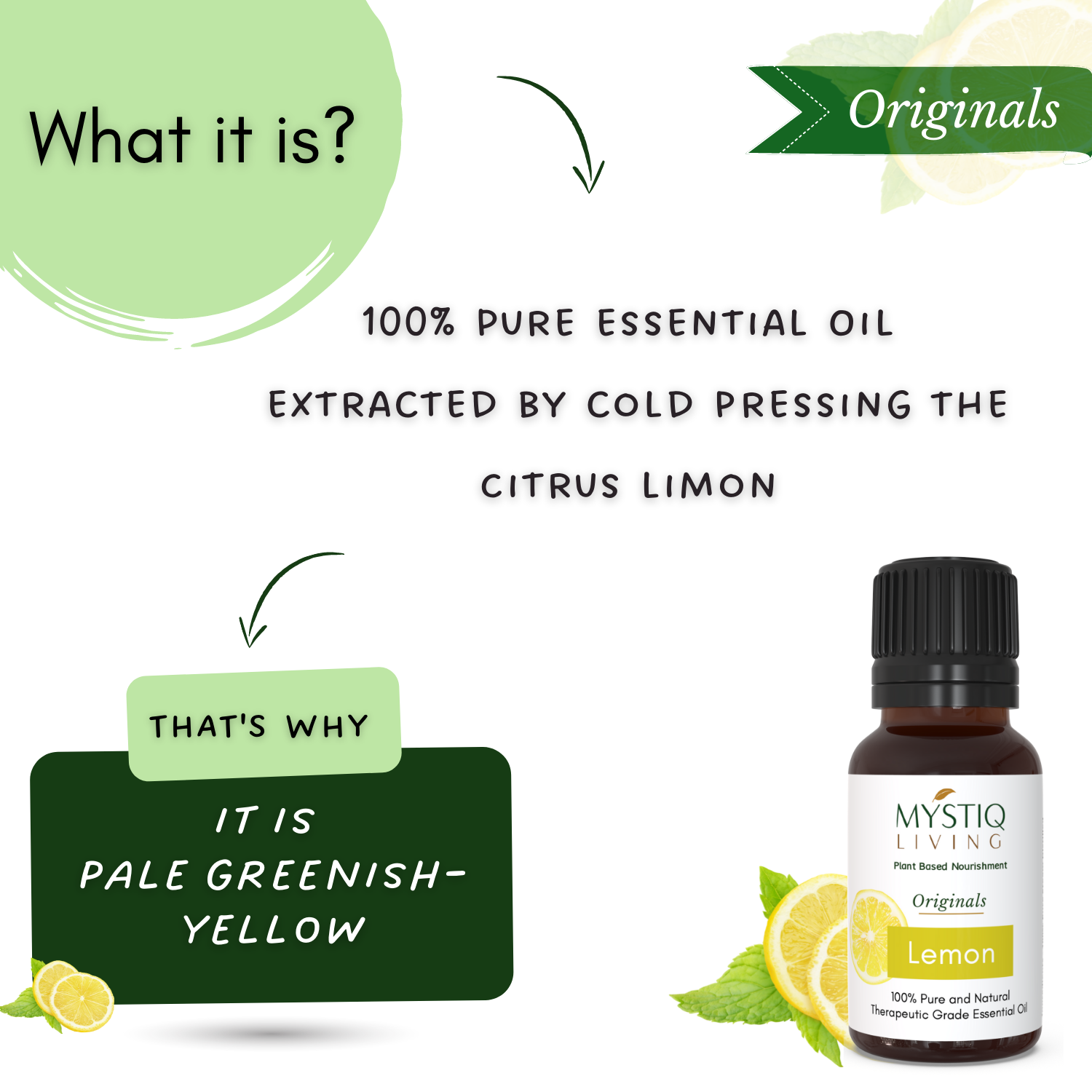 100% pure lemon essential oil