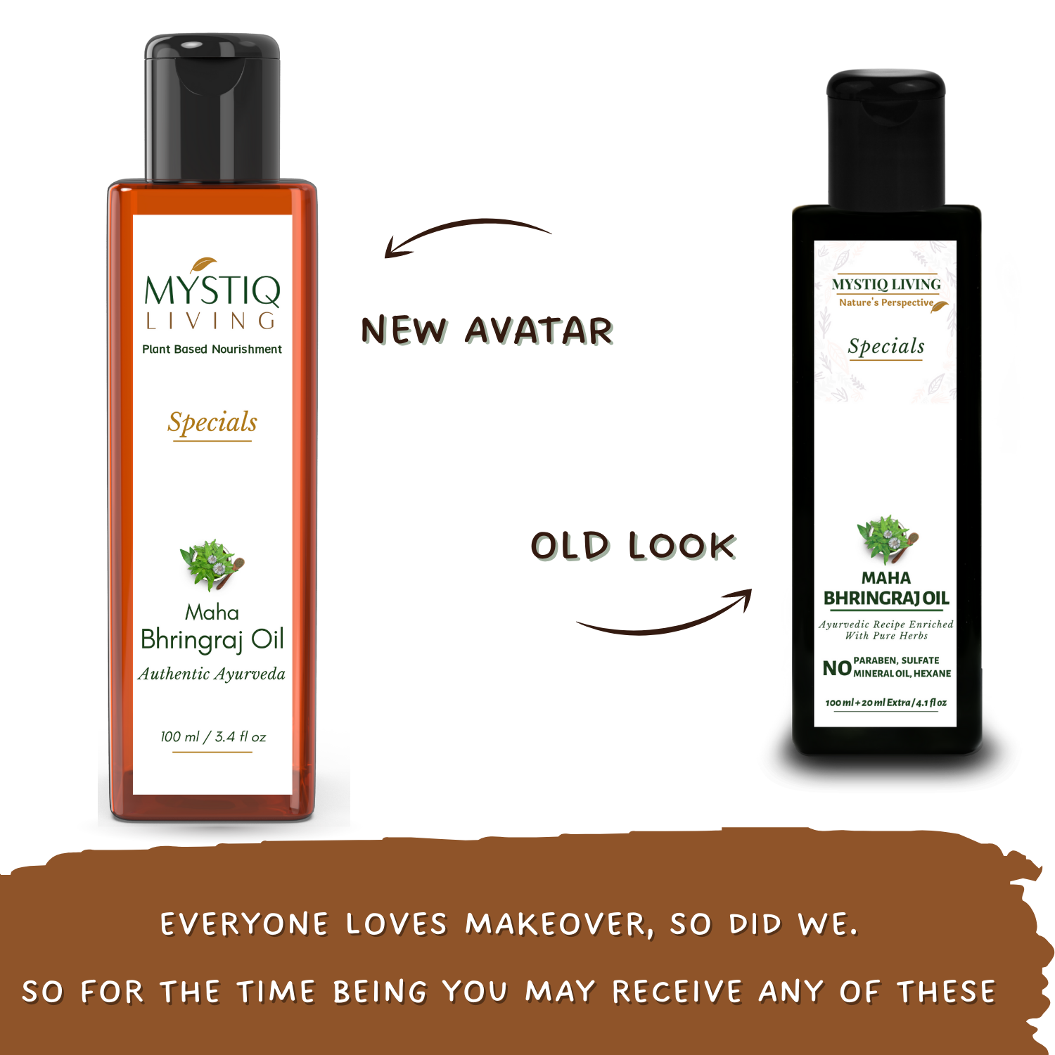 9 Ayurvedic Extracts| Maha Bhringraj Hair Oil | For Hair Growth, Anti-Hair Fall, Anti-Dandruff - Mystiq Living