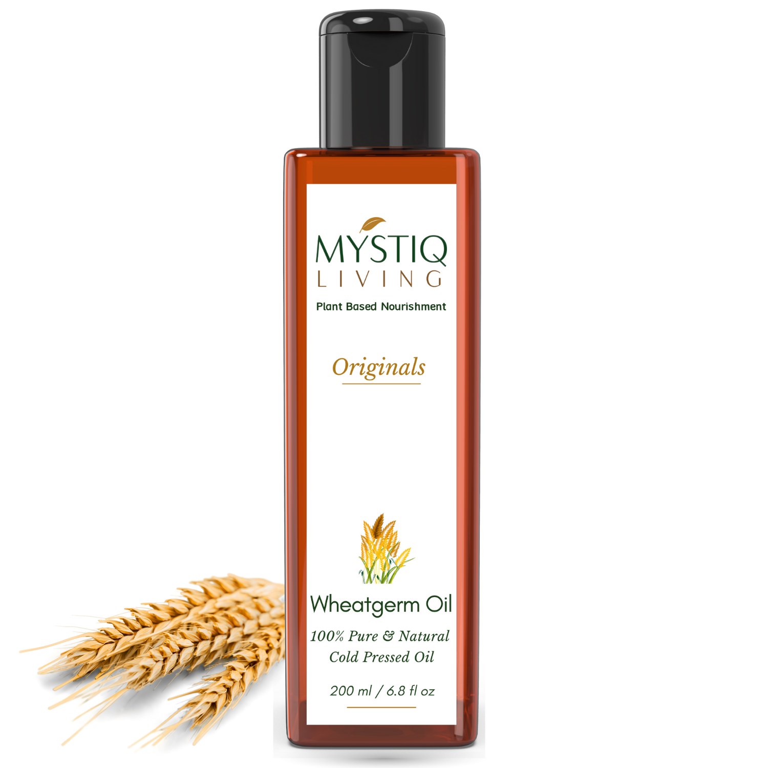 Mystiq Living Wheat Germ Oil | Cold Pressed Oil For Body And Hair Massage - Mystiq Living