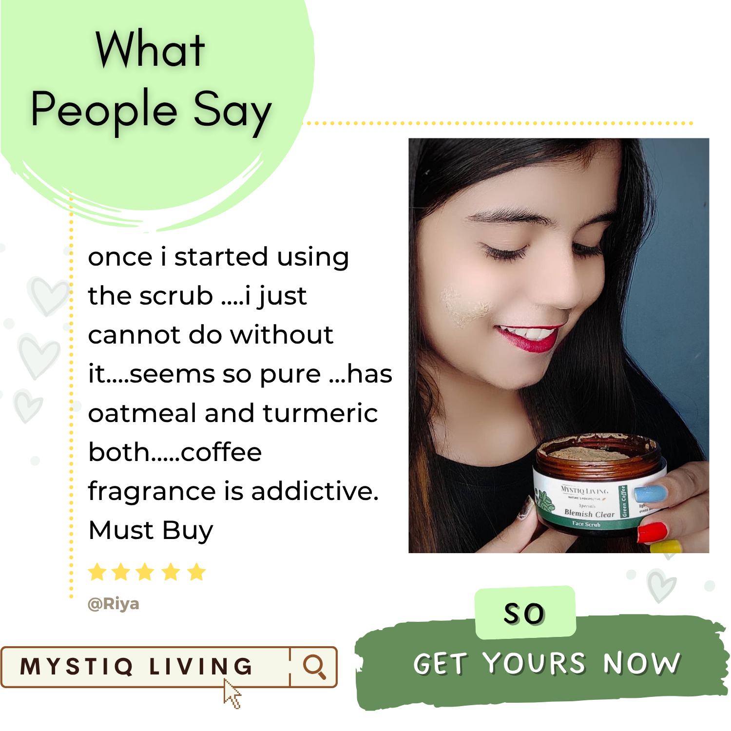 Green Coffee Blemish Clear Scrub for Men and Women | Exfoliating Scrub for Pigmentation & Dark Spots