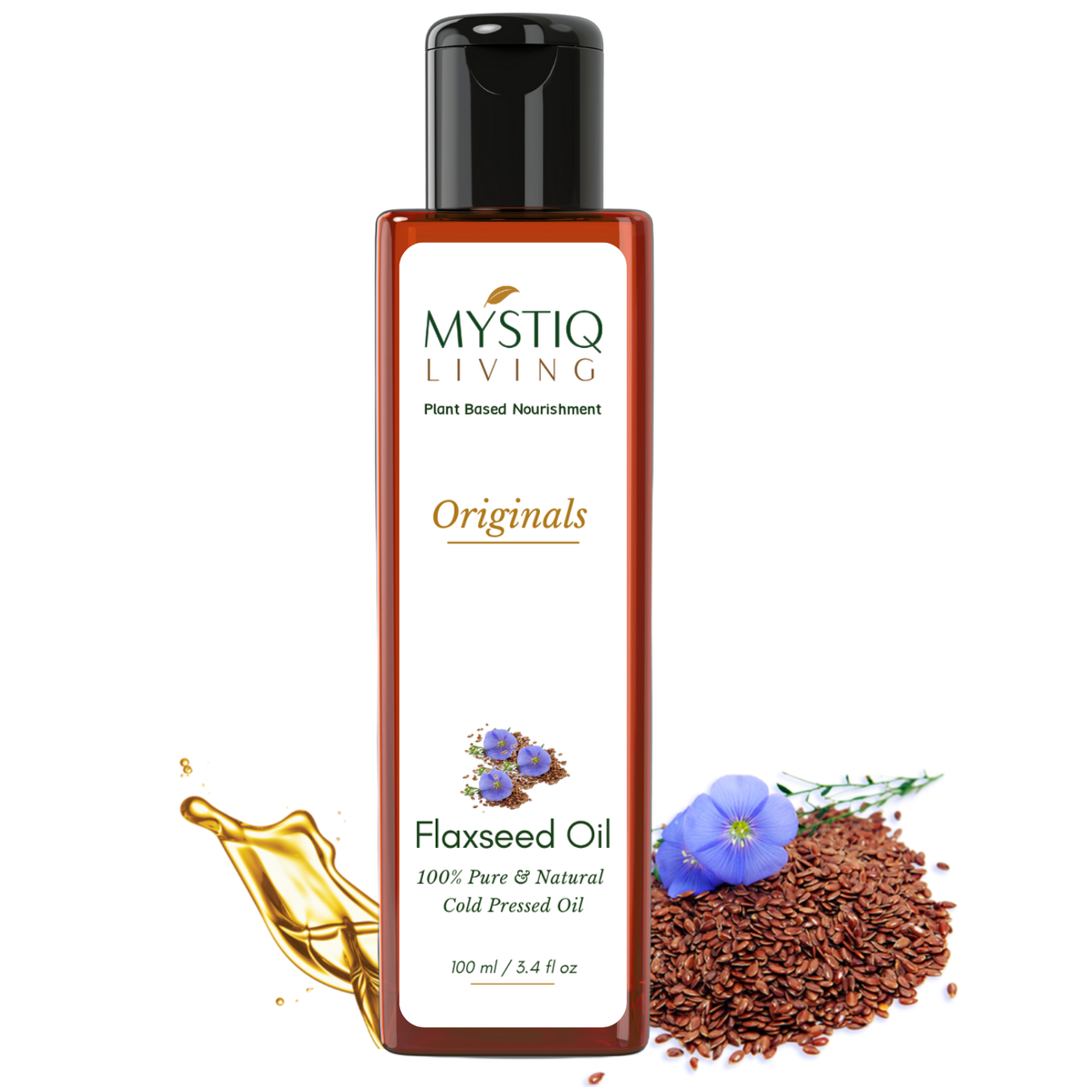 Flaxseed Oil | Cold Pressed, 100% Pure & Natural