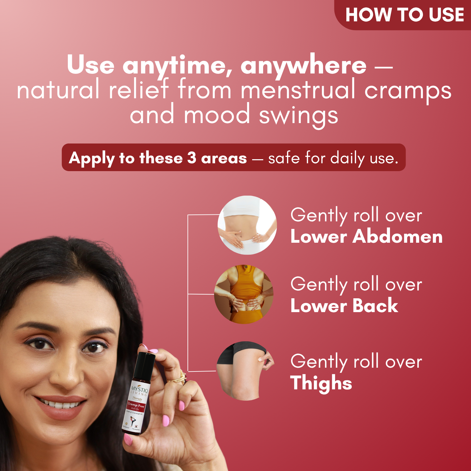 Cramp Free Roll On for Instant Relief from Muscle Cramps and Back Pain