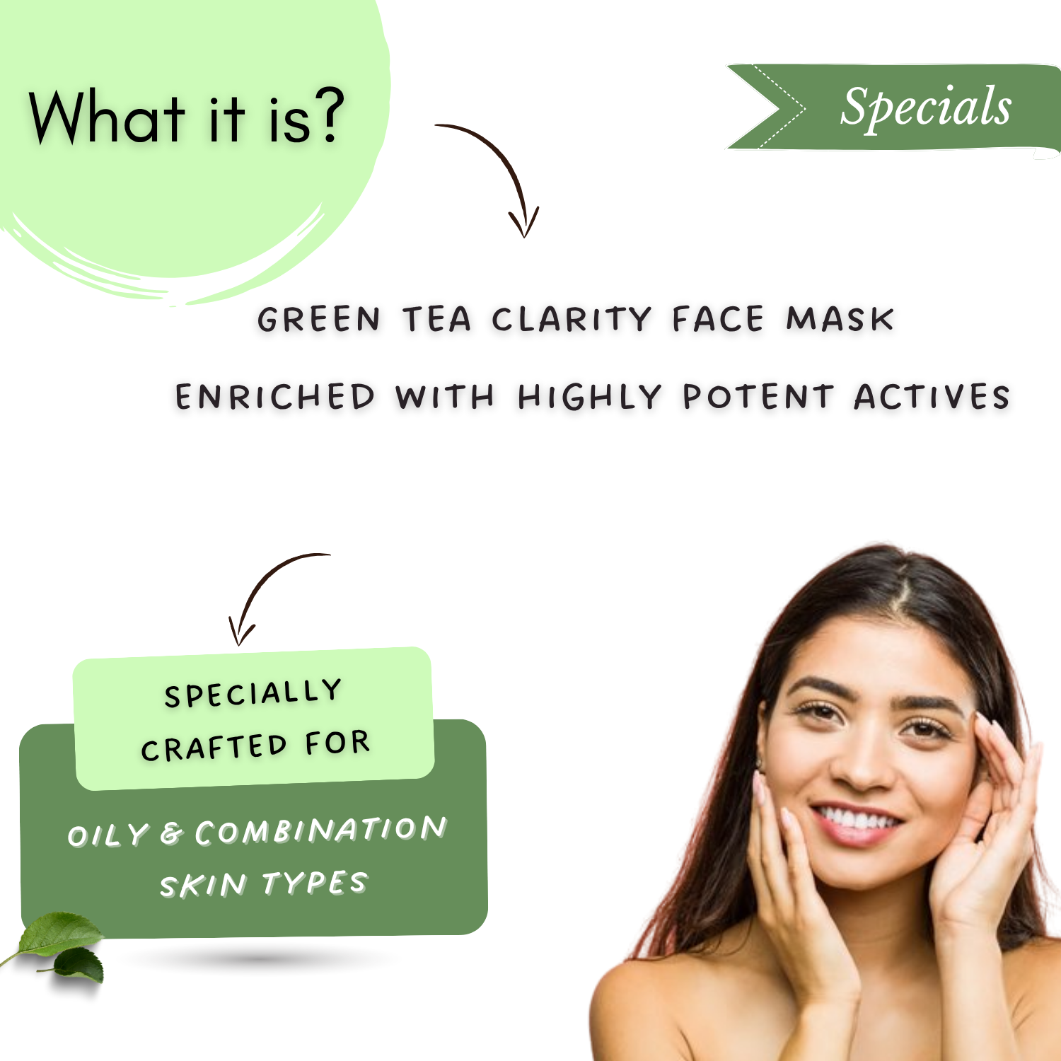 Green Tea Clarity Face Mask for Clarifying Oily and Acne Prone Skin
