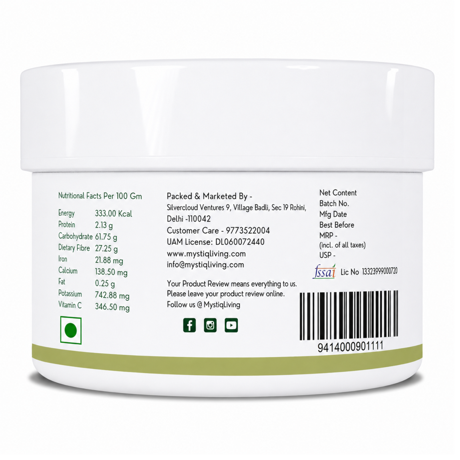 Mystiq Living Amla Powder