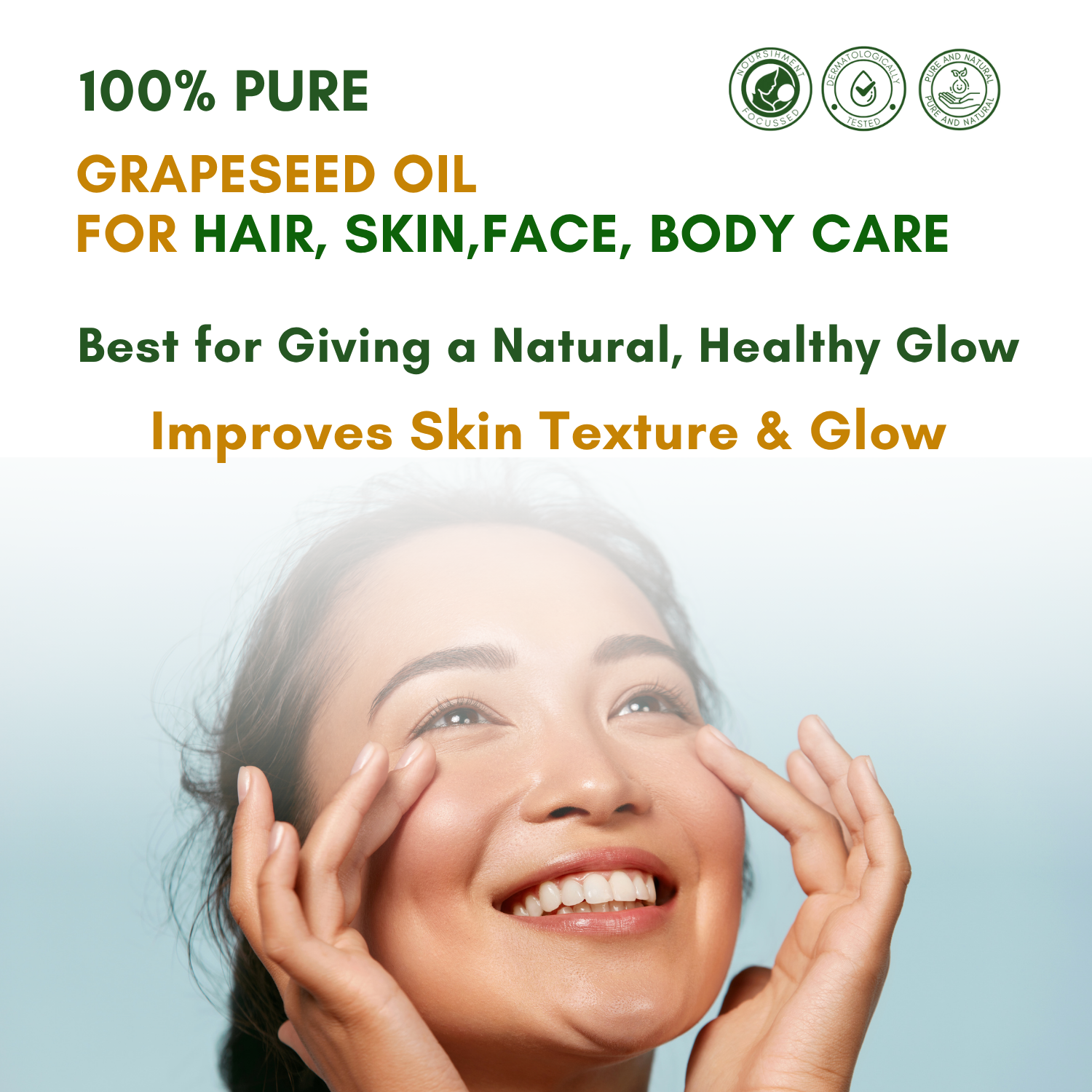 Grapeseed Oil | Cold Pressed, 100% Pure & Natural