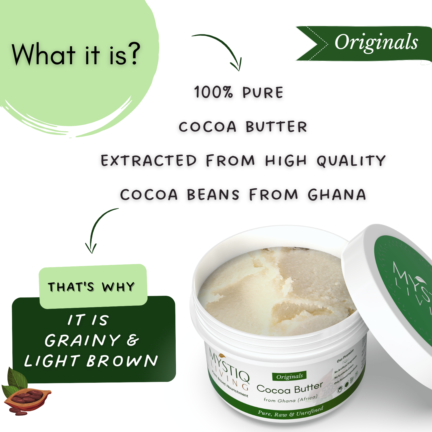 Natural African Organic Cocoa Butter