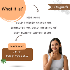 Castor Oil for Hair Growth, Nourishment of Skin | Cold Pressed, 100% Pure & Natural