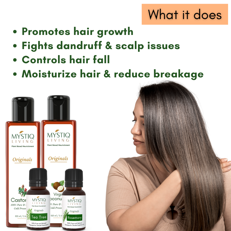 Hair Care Kit for Hair Fall, Dandruff, Moisturizing Hair | DIY All-in-one Hair Care Kit