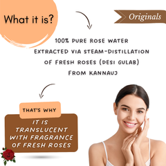Rose Water (Hydrosol) for Cleansing and Hydration of Face and Skin