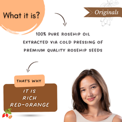 Rosehip Seed Oil for Face Wrinkles, Fine Lines, Under Eye, Curly Hair | Cold Pressed, 100% Pure & Natural