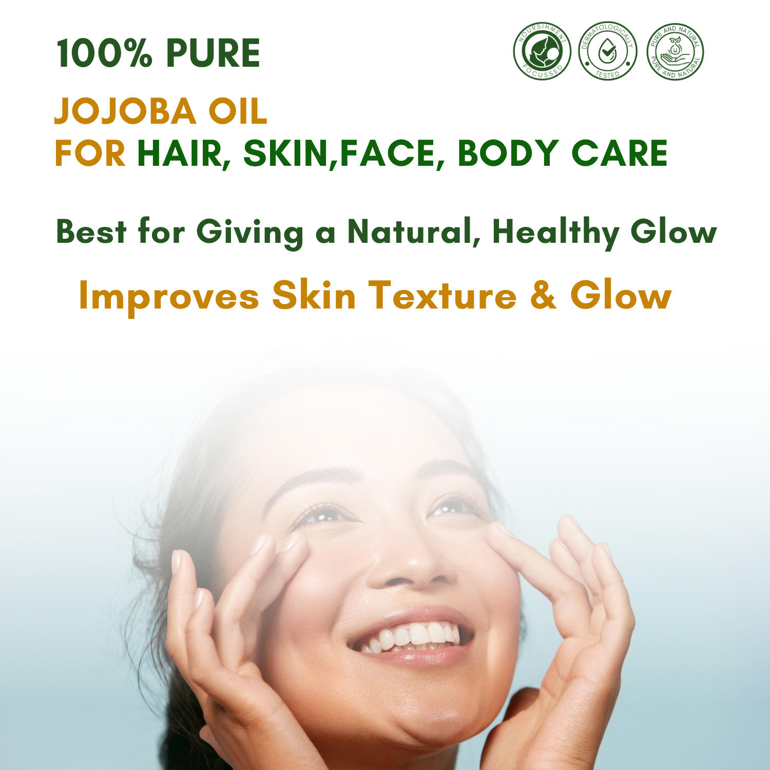 Jojoba Oil for Hair Growth, Skin Moisturizing | Cold Pressed, 100% Pure & Natural