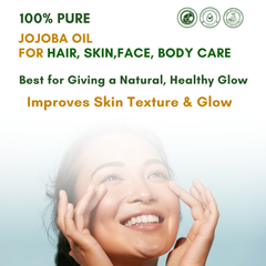 Jojoba Oil for Hair Growth, Skin Moisturizing | Cold Pressed, 100% Pure & Natural