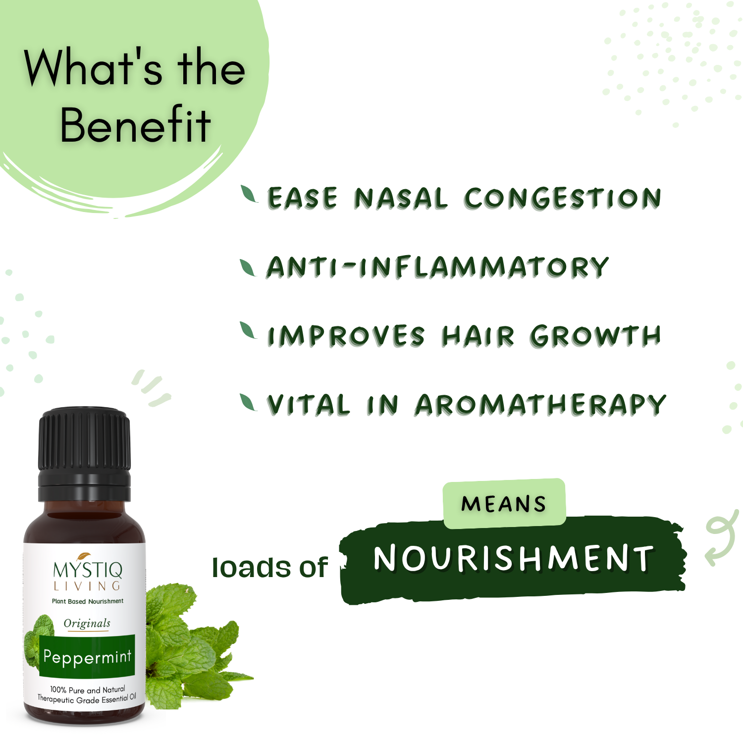 Peppermint Essential Oil for Skin, Hair, Scalp and Aromatherapy