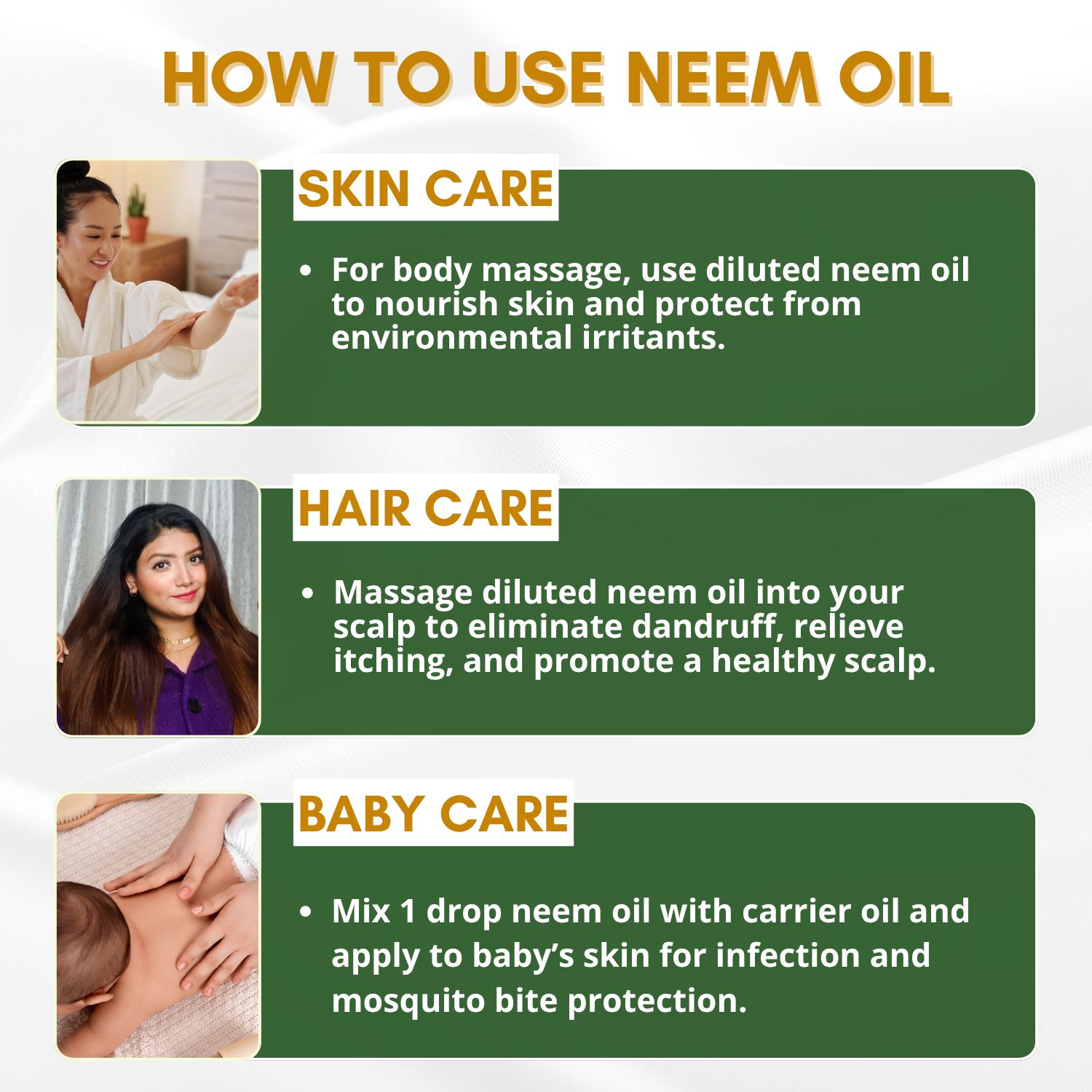 Neem Oil for Skin Infections, Remedy for Hair Lice | Cold Pressed, 100% Pure & Natural