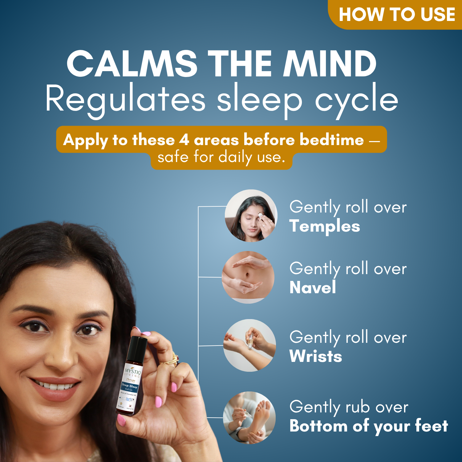 Deep Sleep Roll On for Regulating Sleep Cycle, Restful Sleep and Calms the Nerves