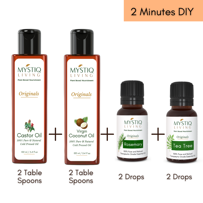 Hair Care Kit for Hair Fall, Dandruff, Moisturizing Hair | DIY All-in-one Hair Care Kit