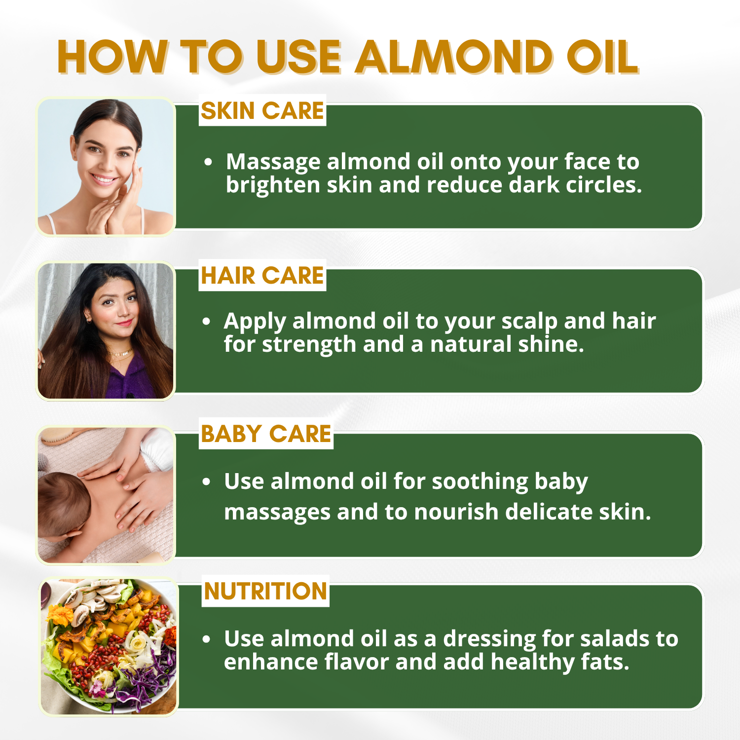 Extra Virgin Olive Oil and Sweet Almond Oil for Hair, Skin and Body -Nourishing Combo | Cold Pressed, 100% Pure & Natural