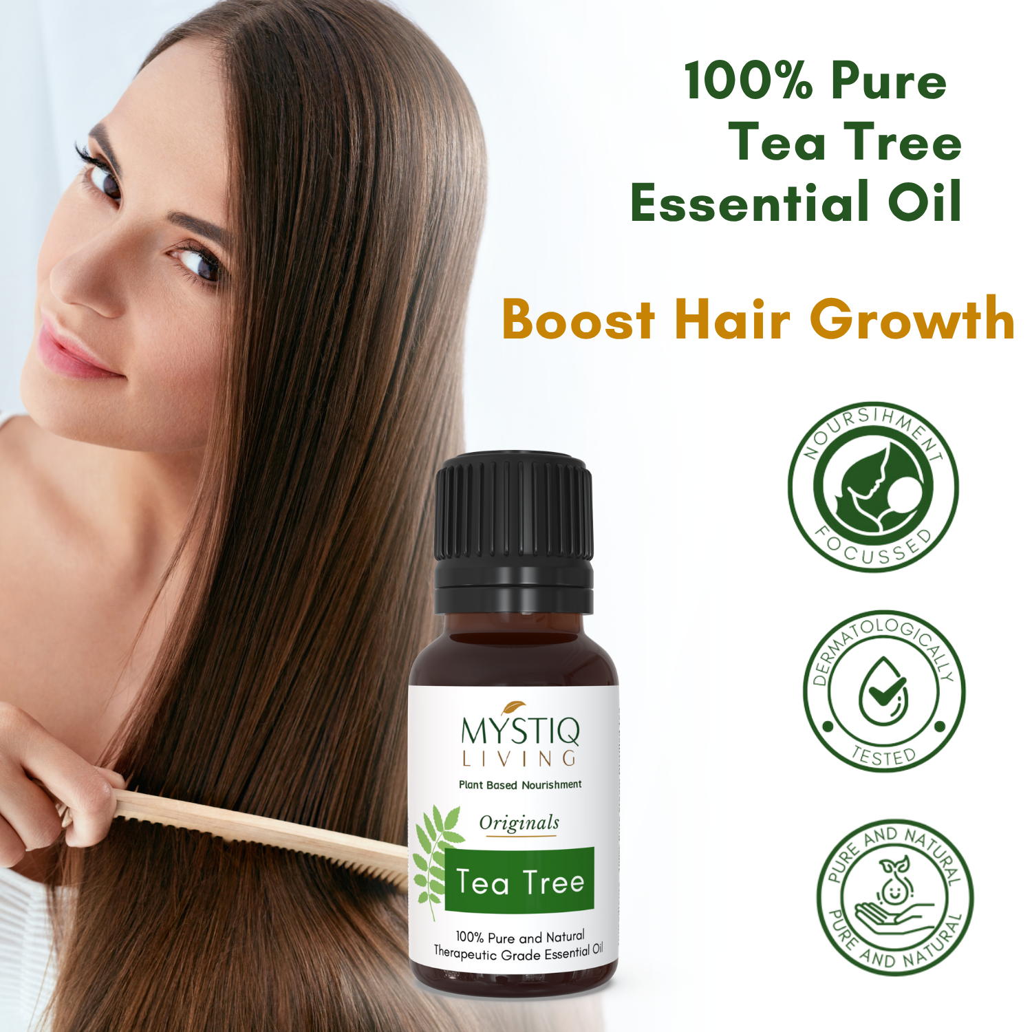 Tea Tree Essential Oil for Acne, Hair Care, Anti Aging