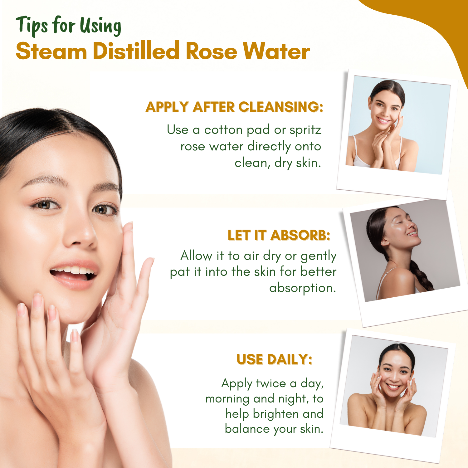 Rose Water (Hydrosol) for Cleansing and Hydration of Face and Skin