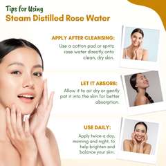 Rose Water (Hydrosol) for Cleansing and Hydration of Face and Skin