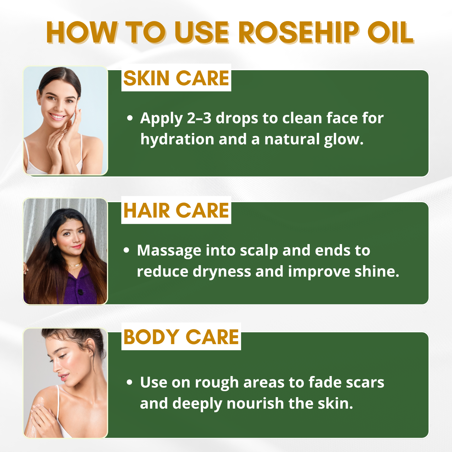 Rosehip Seed Oil for Face Wrinkles, Fine Lines, Under Eye, Curly Hair | Cold Pressed, 100% Pure & Natural