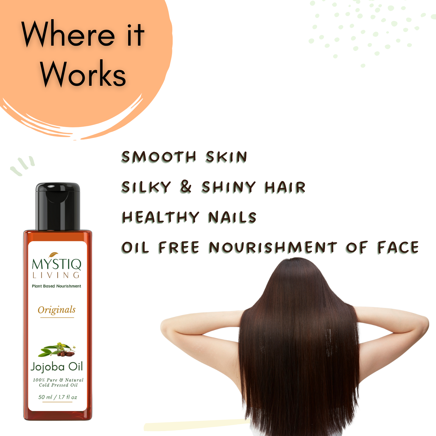 Jojoba Oil for Hair Growth, Skin Moisturizing | Cold Pressed, 100% Pure & Natural