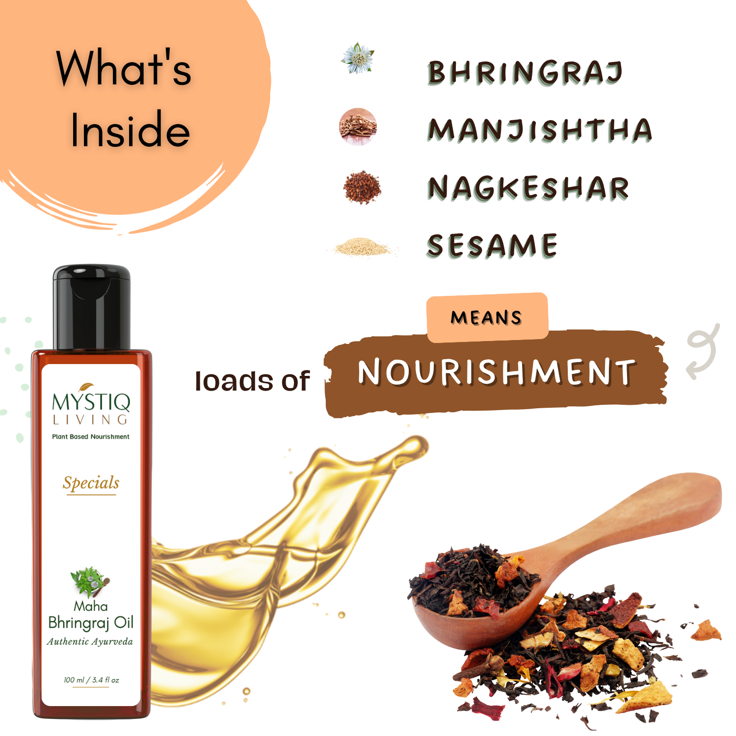 Maha Bhringraj Hair Oil for Hair Growth, Anti-Hair Fall, Anti-Dandruff