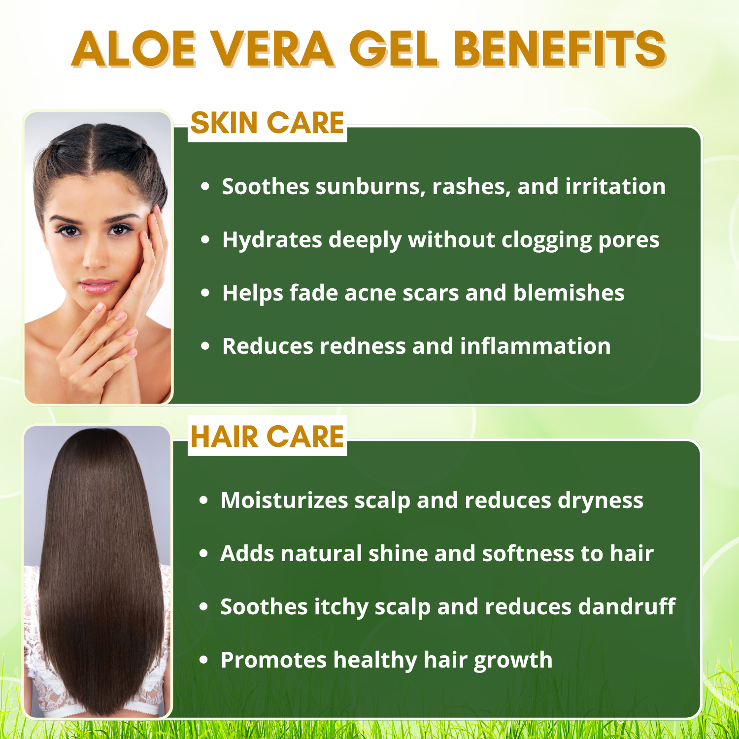 Aloe vera Gel for Face, Skin and Hair | 100% Pure and Natural