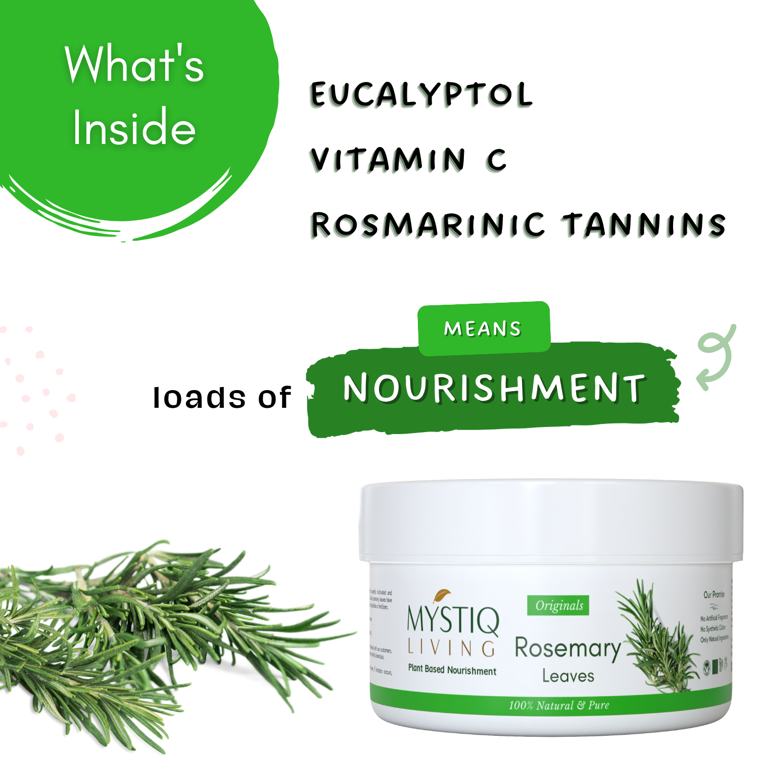 Rosemary Leaves With Spray Bottle Applicator - 70G | For Rosemary Water Spray Mist | DIY - Hair Growth Mist