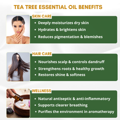 Tea Tree Essential Oil for Acne, Hair Care, Anti Aging