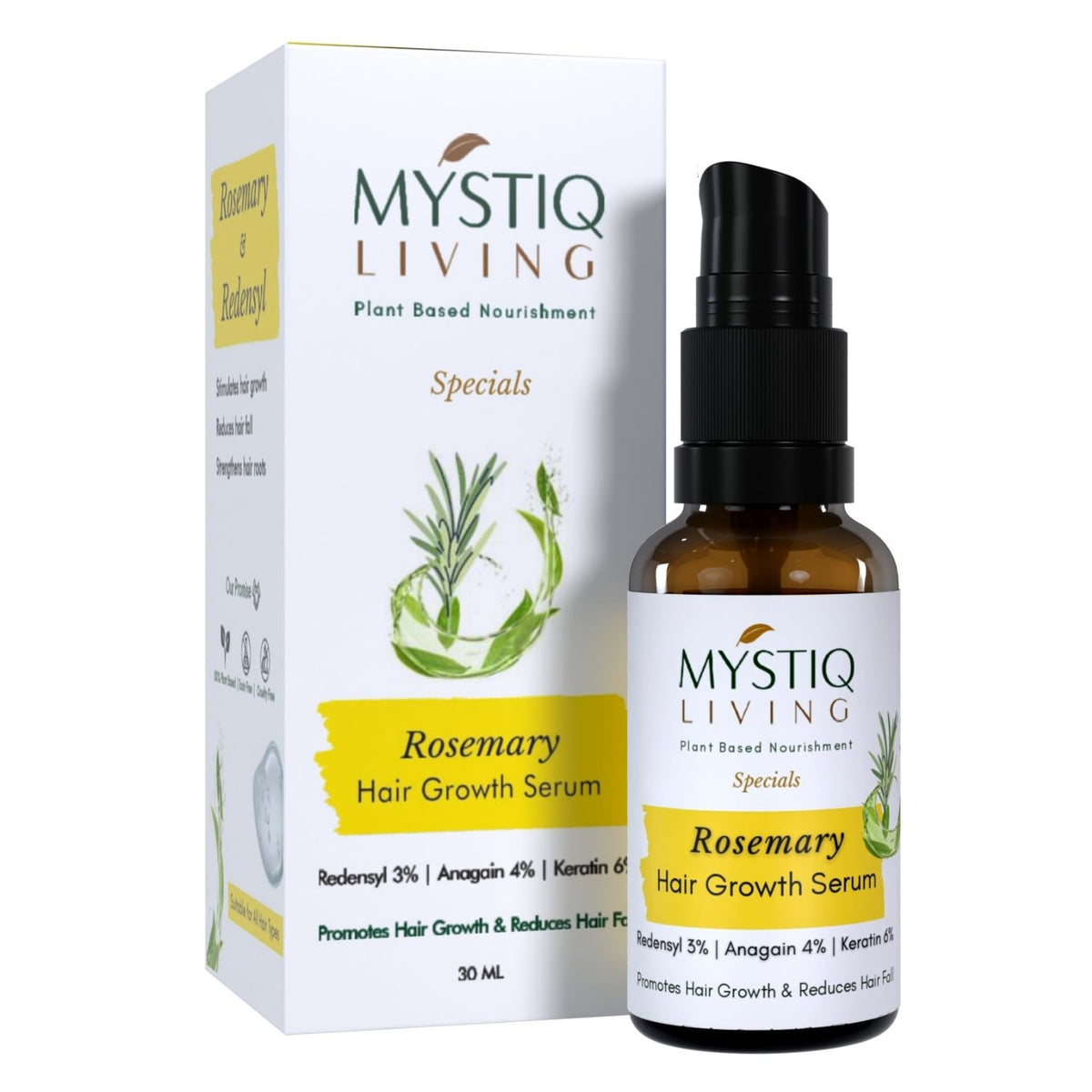 Rosemary Hair Growth Serum | Strengthens Hair Follicles, Prevents Hair Fall | For Men & Women