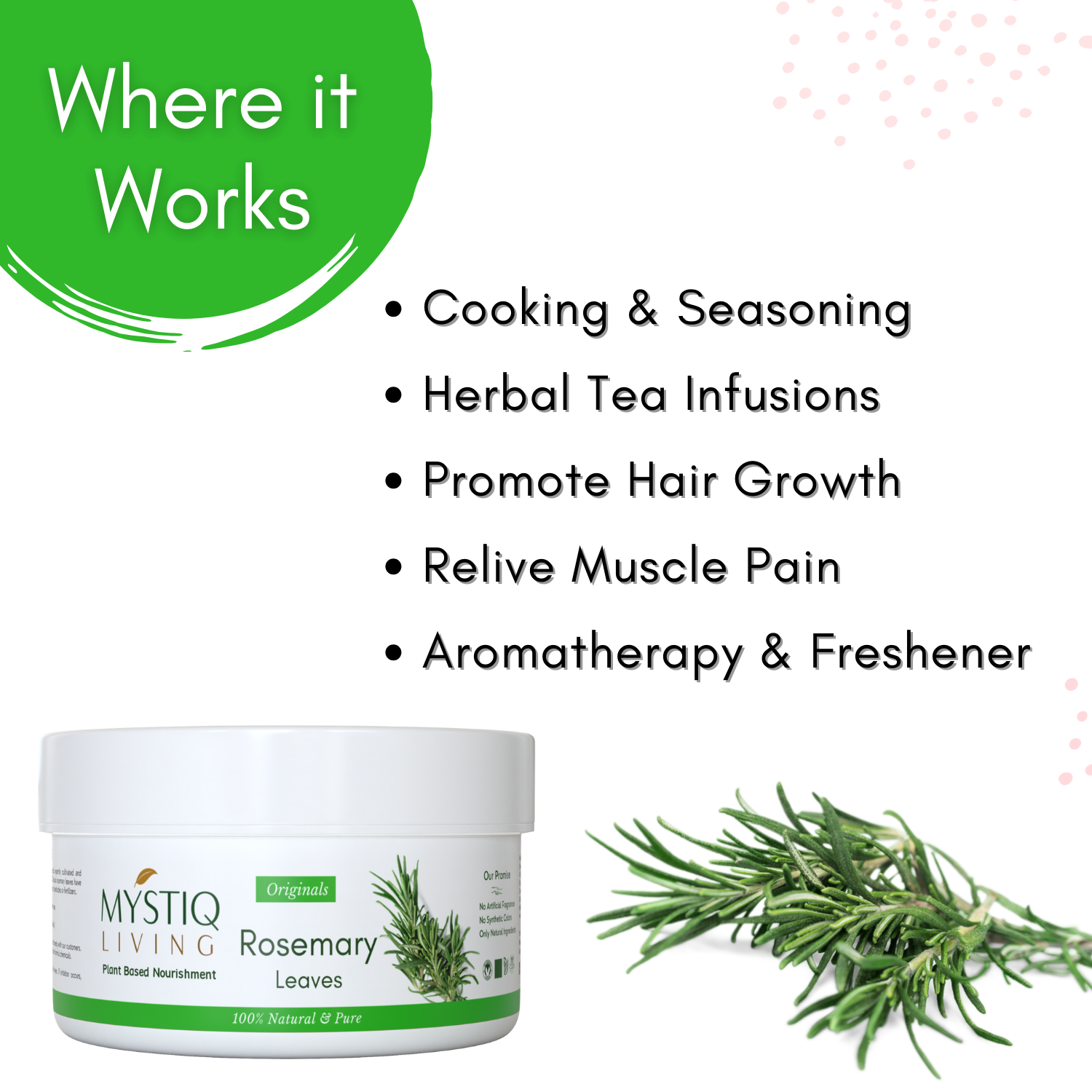 rosemary water spray and rosemary leaves for hair growth