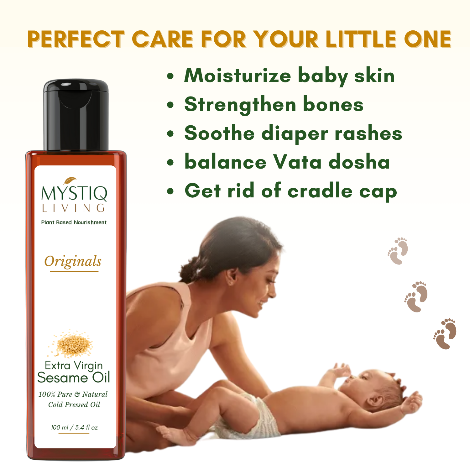 Extra Virgin Olive Oil & Sesame Oil - Nourishing Combo | Cold Pressed, 100% Pure & Natural