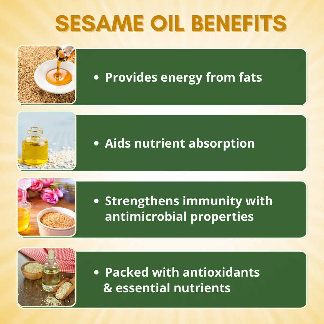 Extra Virgin Sesame Oil | Cold Pressed, 100% Pure & Natural