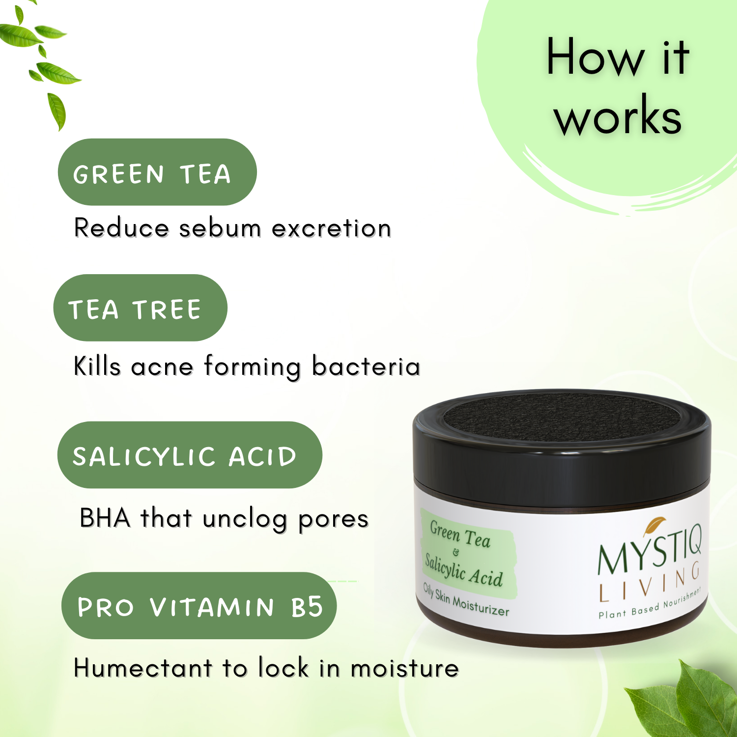 Green Tea Clarity Face Pack and Gel Cream for for Anti Acne Pimple Treatment | Clarifies Skin, Removes Acne Marks