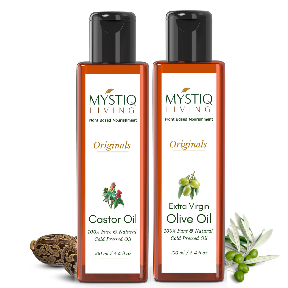 Combo- Castor Oil & Extra Virgin Olive Oil