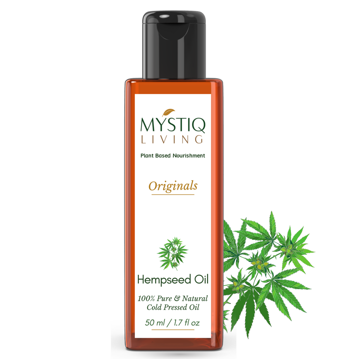 Hemp Seed Oil | Cold Pressed | Pure and Natural | For Hair and Skin - Mystiq Living