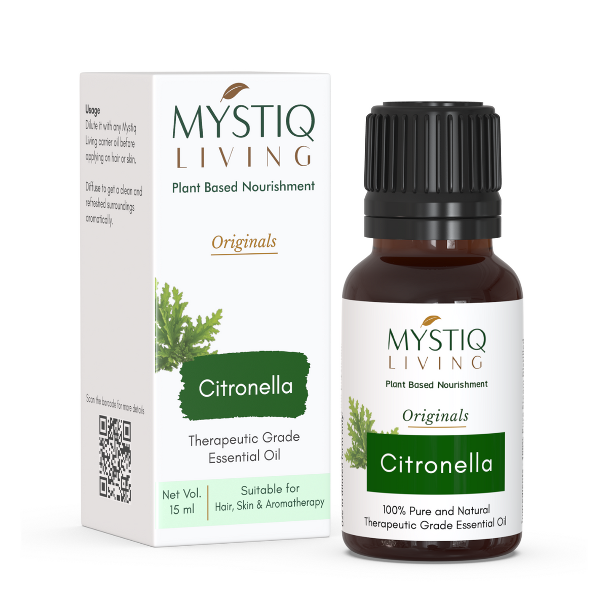 Citronella Essential Oil | Pure and natural | Healing & Massaging | Pain relief - Mystiq Living